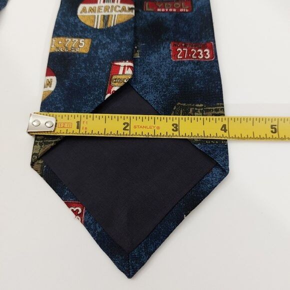 Vintage Structure Nebraska Motor Oil Silk Men's Necktie - Picture 5 of 6
